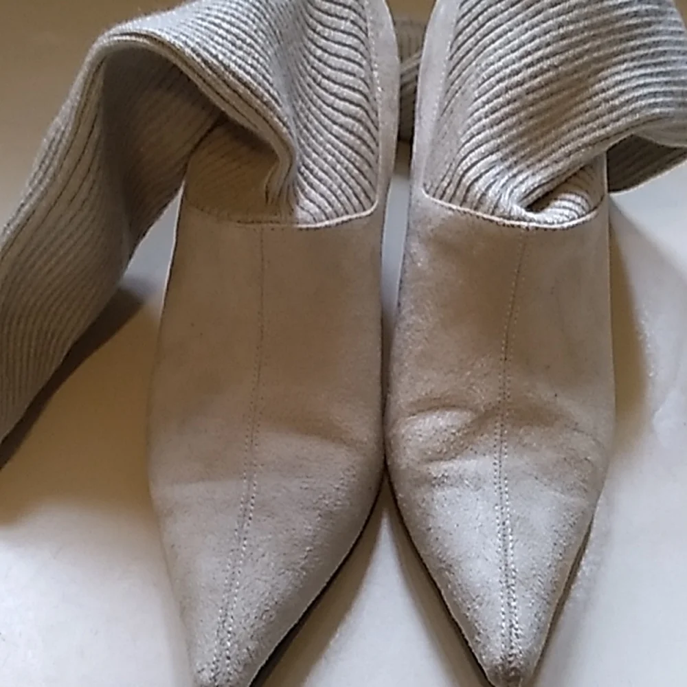 Vintage, Rampage, Fabric, Upper Balance, Beige Boots, beautiful - Picture 7 of 11